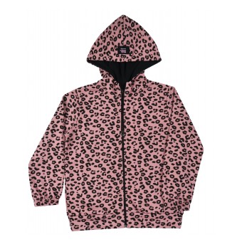 bluza dziewczęca długi zamek z kapturem - A-0406