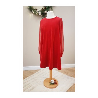 elegancka sukienka z weluru - A-0588