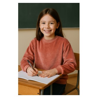 welurowa bluza dziewczęca - A-268