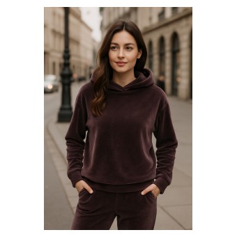 welurowa bluza damska - A-410