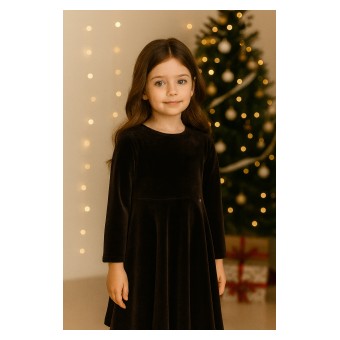 sukienka dziewczęca z weluru