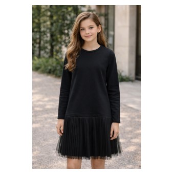 sukienka dziewczęca z plisowanym dołem