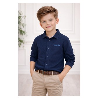 mięciutka koszula chłopięca z dzianiny typu Lacosta