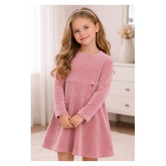 sukienka dziewczęca z weluru - A-1659