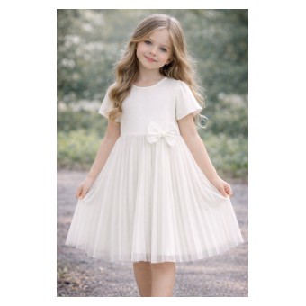 sukienka dziewczęca z plisowanym dołem