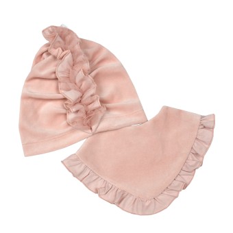 komplecik dziewczęcy czapka+chusta