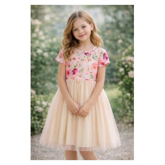 sukienka dziewczęca z tiulem