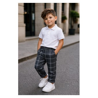 eleganckie spodnie chłopięce z mięciutkiej dzianiny