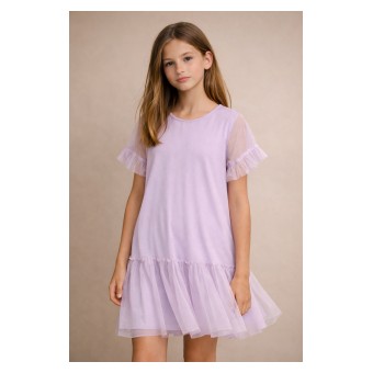 sukienka dziewczęca z tiulem