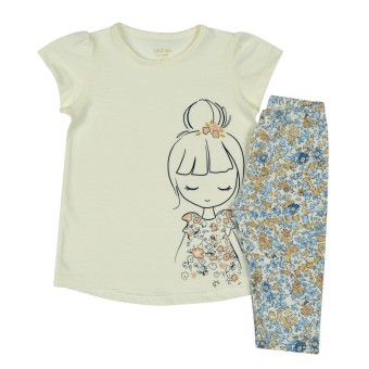 komplet dla dziewczynki tunika+legginsy 3/4